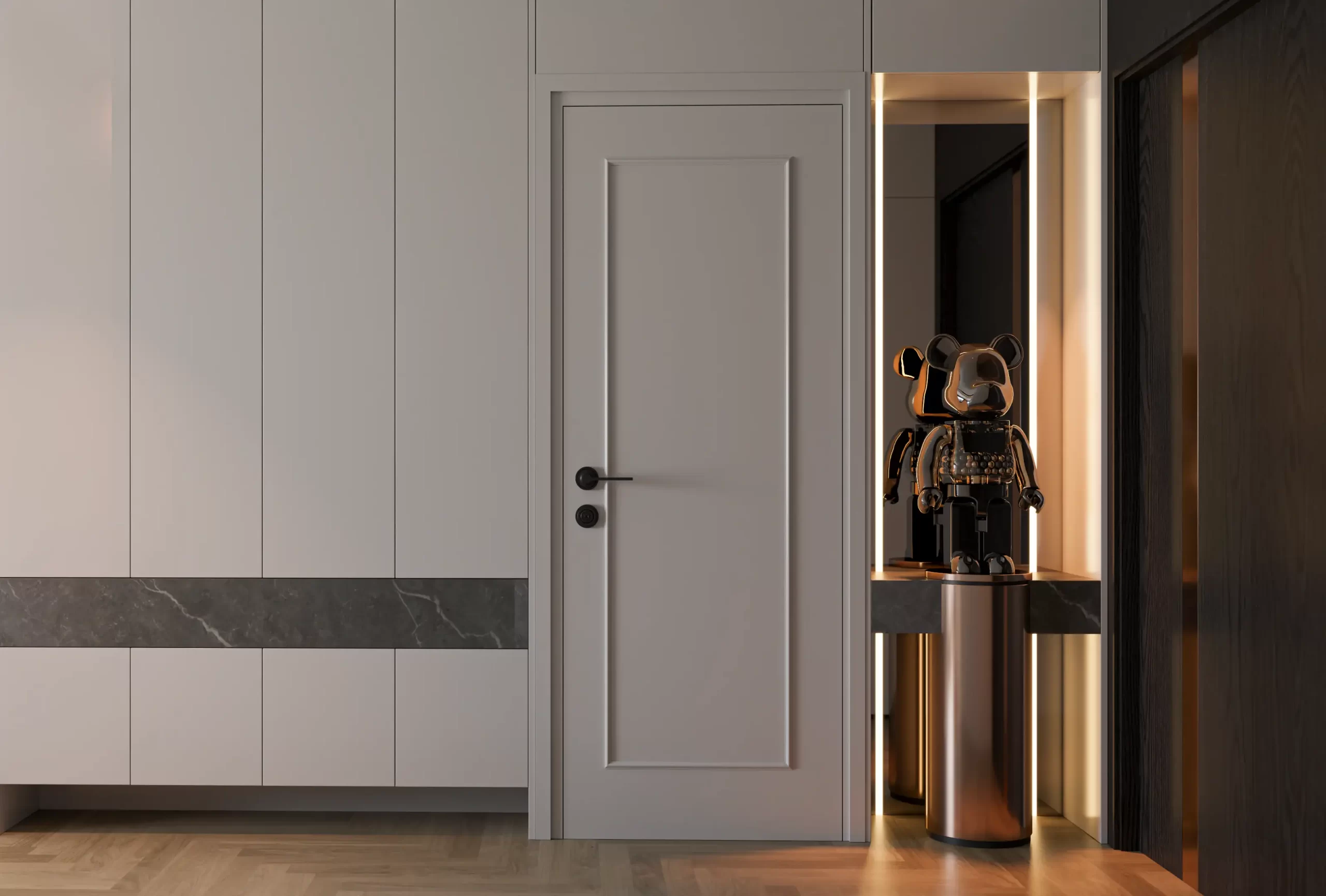 Thi công cửa gỗ công nghiệp chống cháy tại chung cư TP.HCM