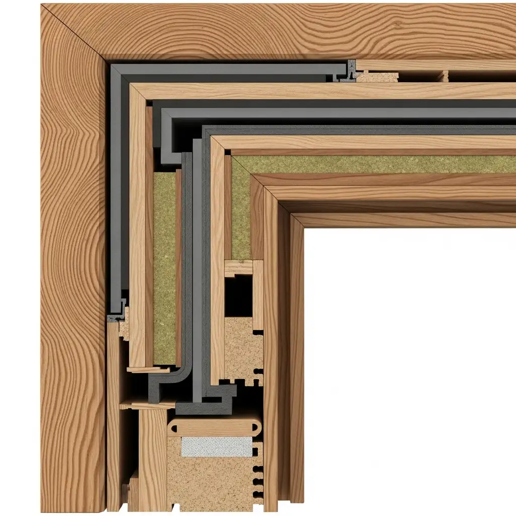 Chi tiết khung bao cửa chống cháy bằng thép dày theo cấp EI