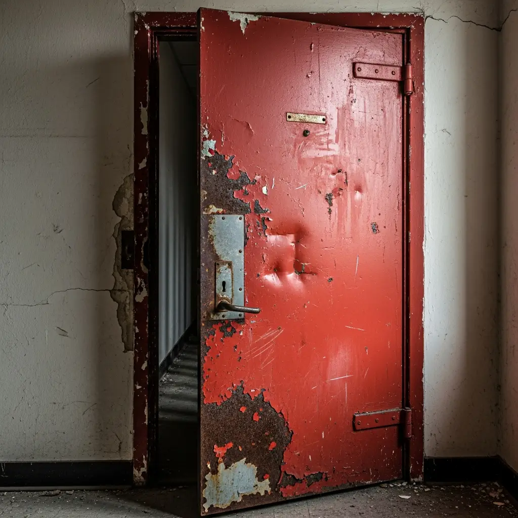 cửa chống cháy cũ chịu nhiệt kém