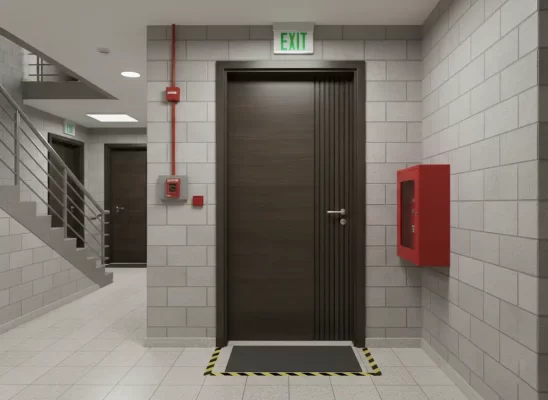 Cửa chống cháy EI90 lắp đặt tại thang bộ chung cư