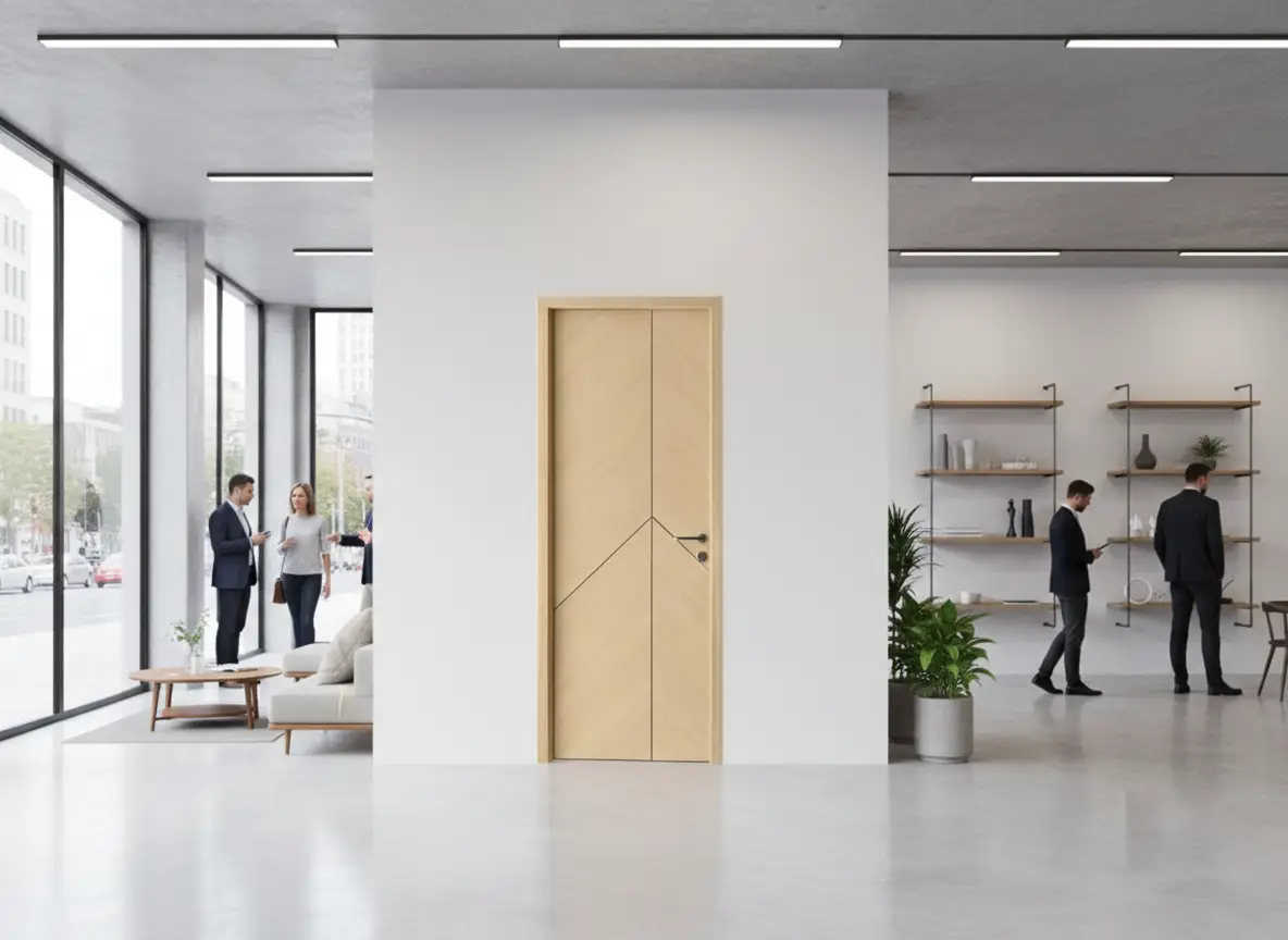 Cửa chống cháy lắp đặt tại tầng trệt khu vực kinh doanh