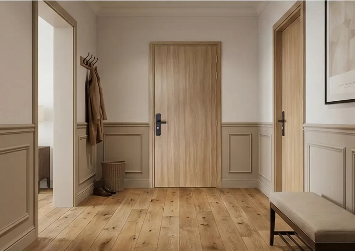 Cửa composite Nha Trang lắp đặt cho căn hộ officetel hiện đại