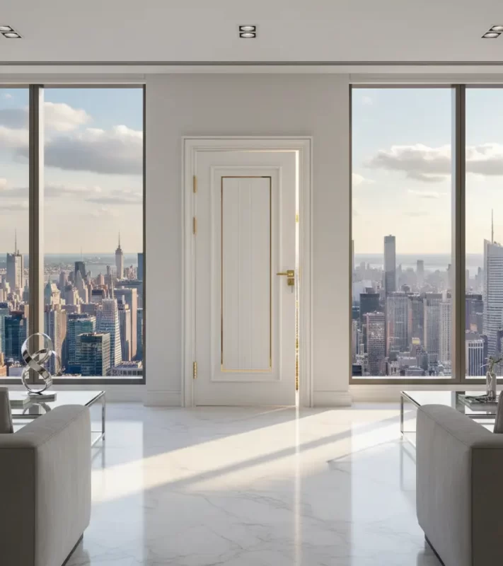 Cửa composite Nha Trang lắp đặt cho nhà liền kề khu đô thị mới