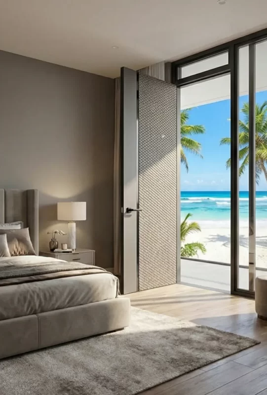 cửa composite phòng ngủ nhà hẻm bình định