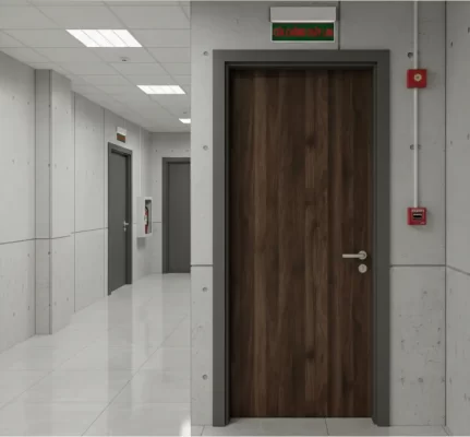 Cửa gỗ chống cháy bảo vệ khoang cháy cho Shophouse thương mại tại TP.HCM