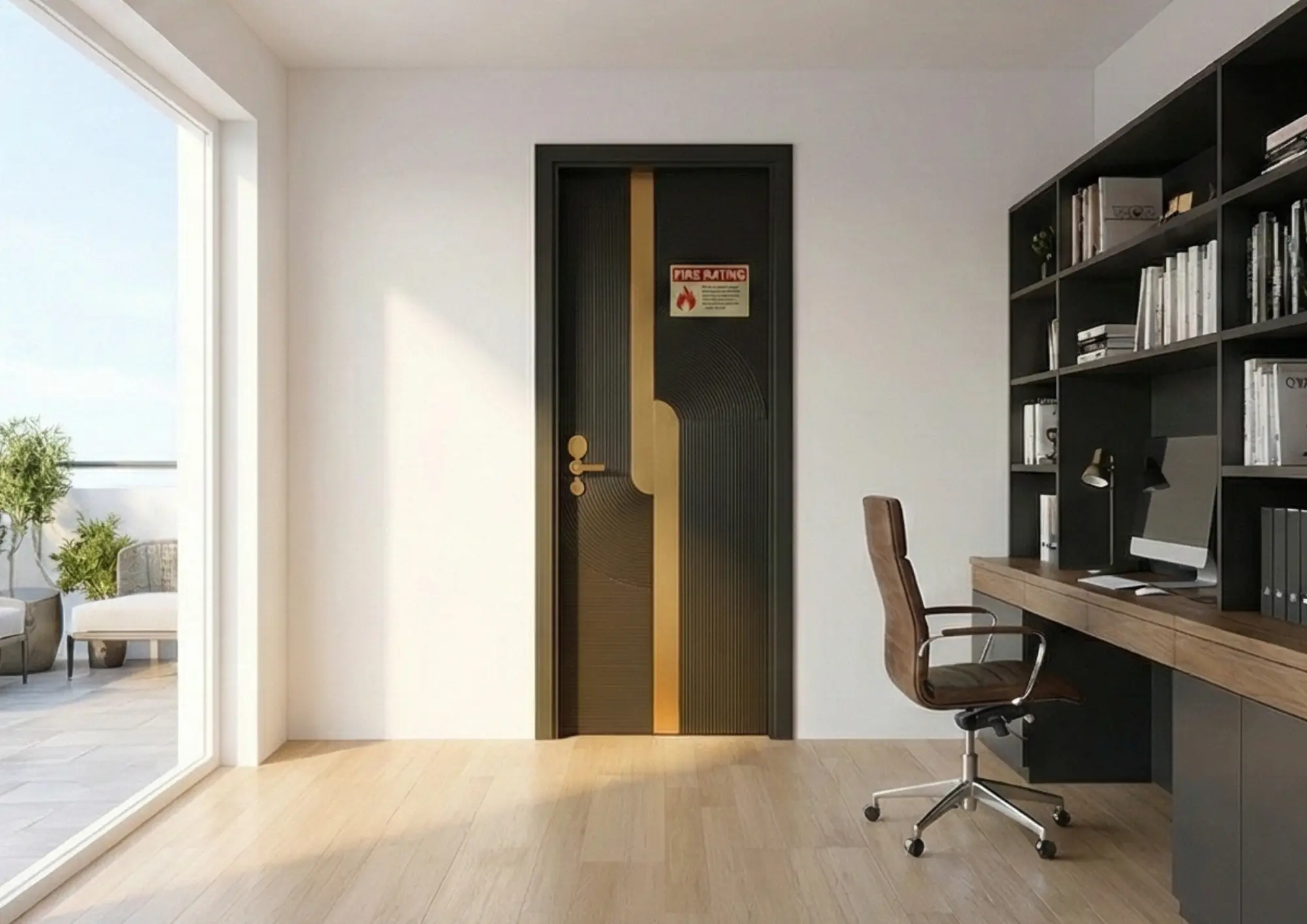 Cửa thép chống cháy EI60 một cánh lắp tại lối vào chính