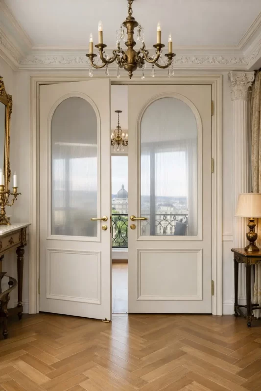 Cửa gỗ chống cháy sang trọng cho sảnh tiệc nhà hàng tại Sài Gòn