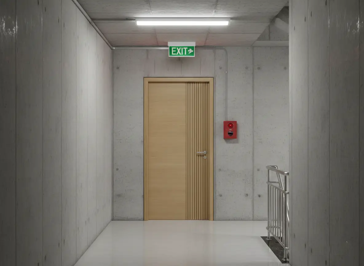 Lắp đặt cửa gỗ ngăn cháy chuyên dụng cho lối thoát hiểm tòa nhà