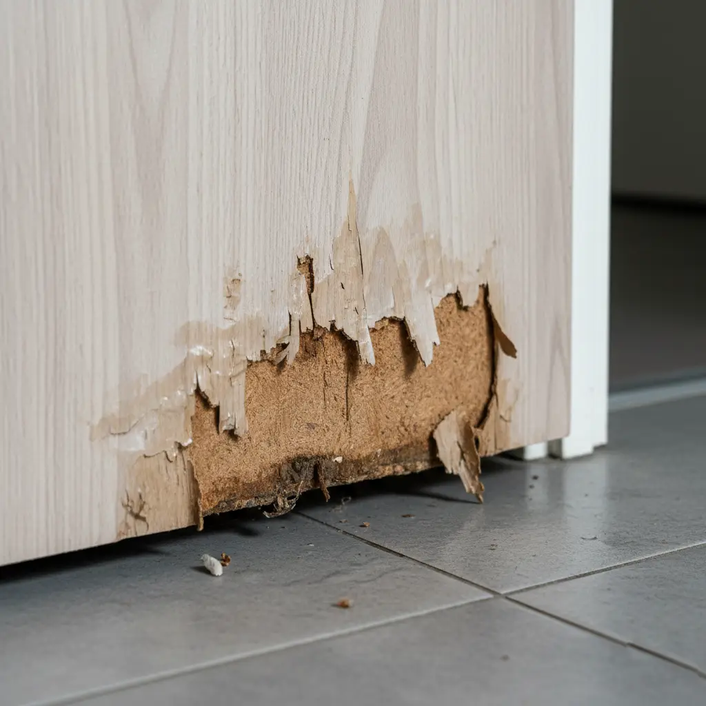 Cửa MDF bong tróc trong môi trường ẩm