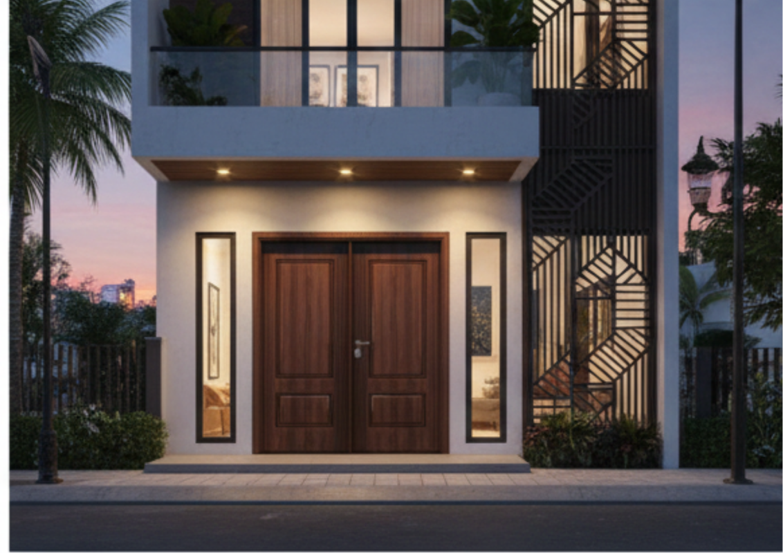 Cửa nhựa composite TPHCM lắp đặt cho nhà phố hiện đại