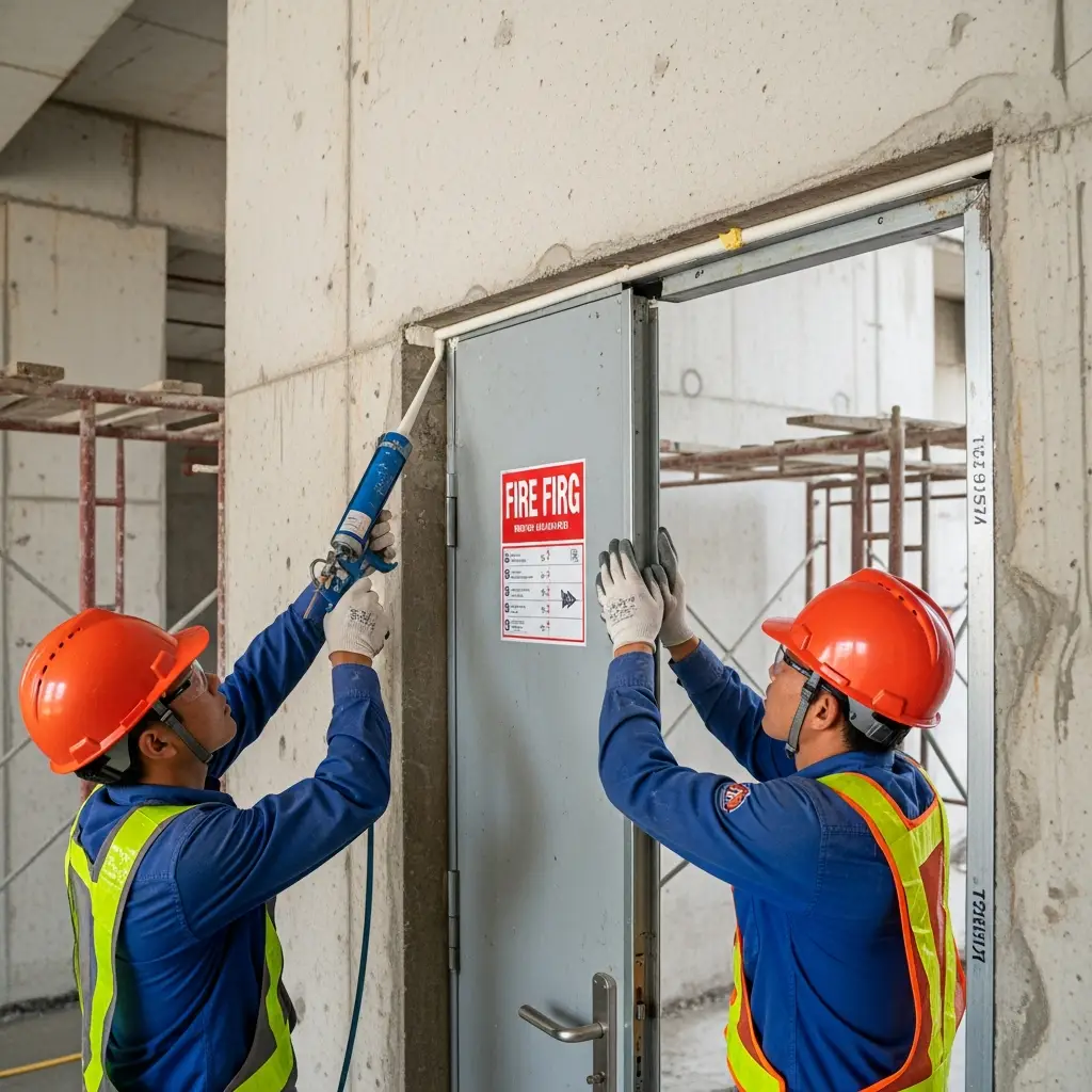 Kỹ thuật lắp đặt cửa chống cháy chuẩn ngăn khói độc tại công trình TPHCM
