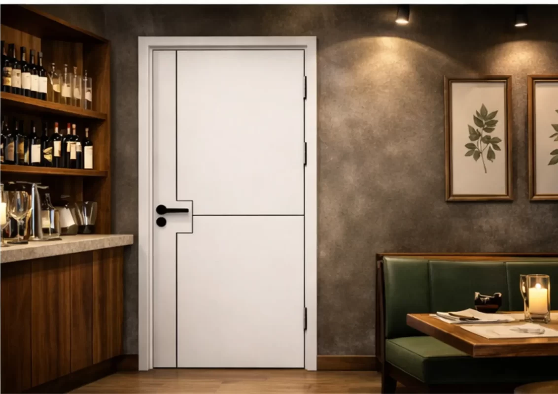 Công trình lắp đặt cửa composite thực tế cho nhà hàng tại TPHCM