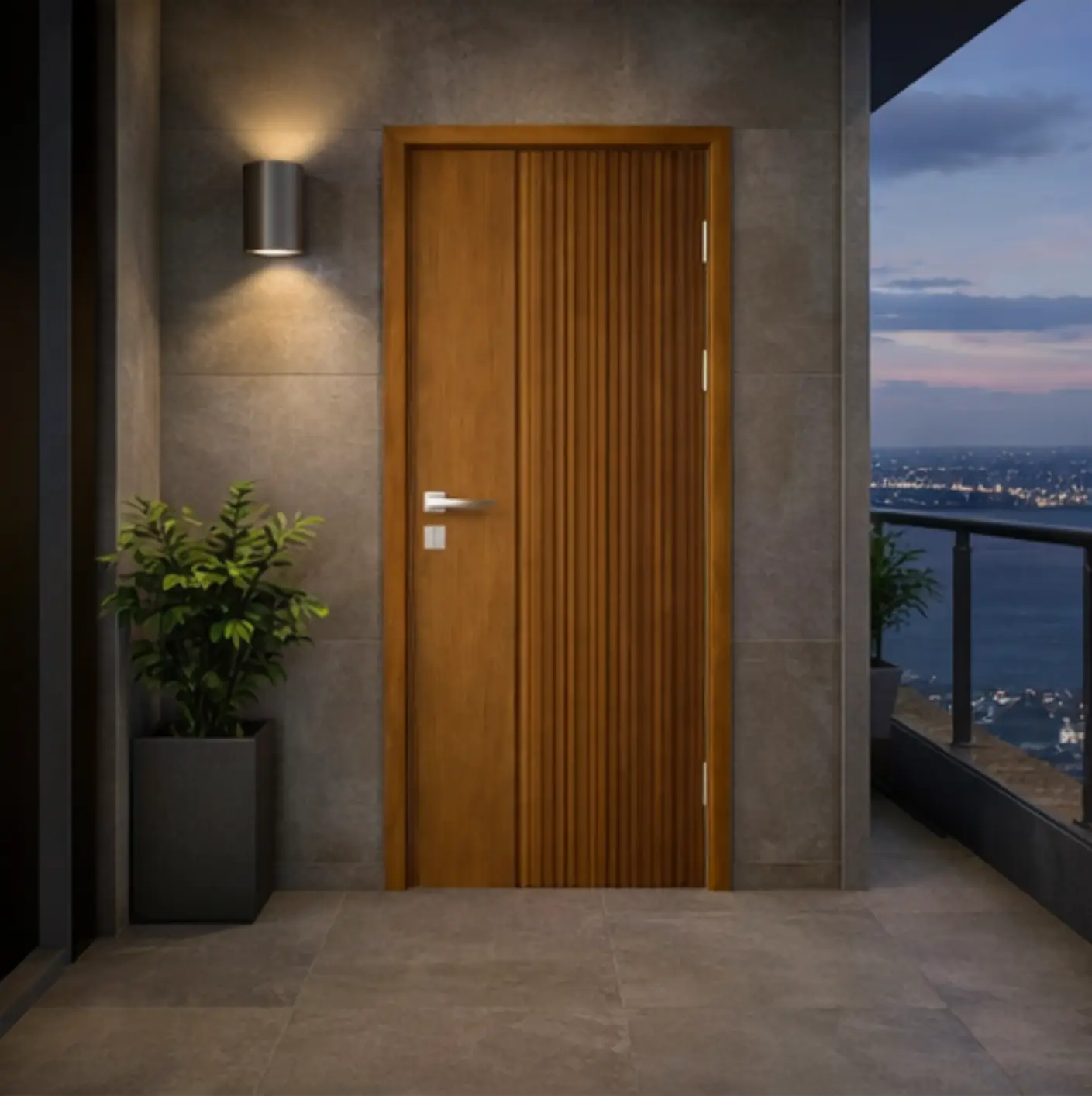 Cửa gỗ chống cháy EI60 cho căn hộ tại Nha Trang