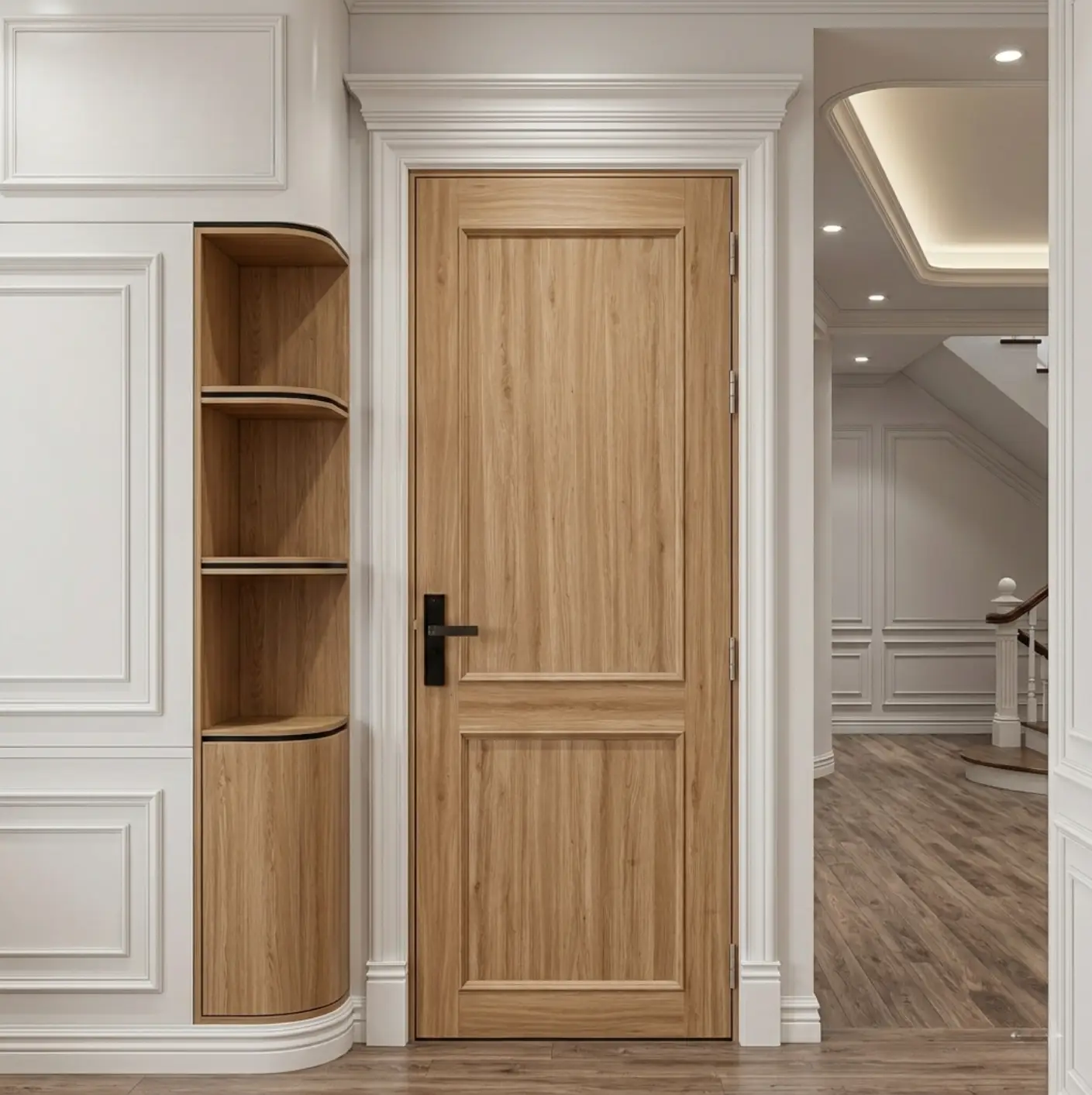 Cửa nhựa composite phào chỉ nổi sang trọng cho biệt thự Sài Gòn