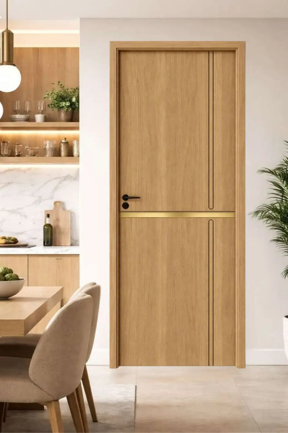 Không gian phòng spa yên tĩnh và riêng tư với cửa composite cao cấp