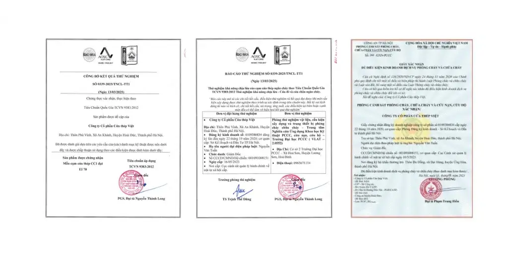 Kiểm tra hồ sơ kiểm định PCCC cho cửa thép chống cháy