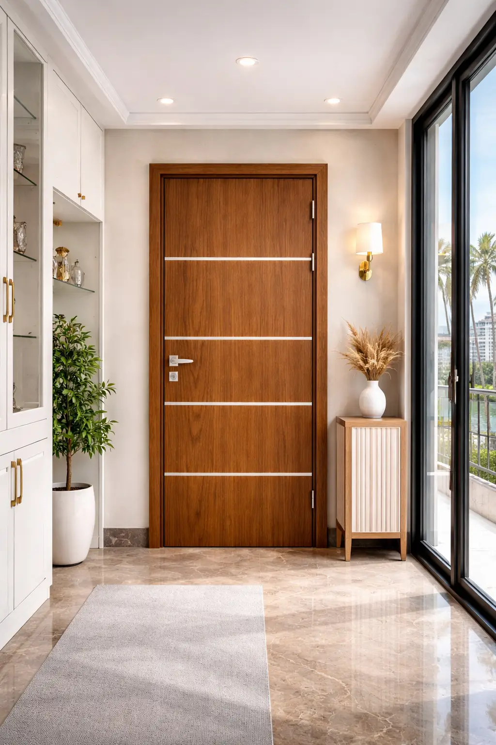 Kiến trúc shophouse hiện đại tại Nha Trang sử dụng cửa thép ngăn cháy lan