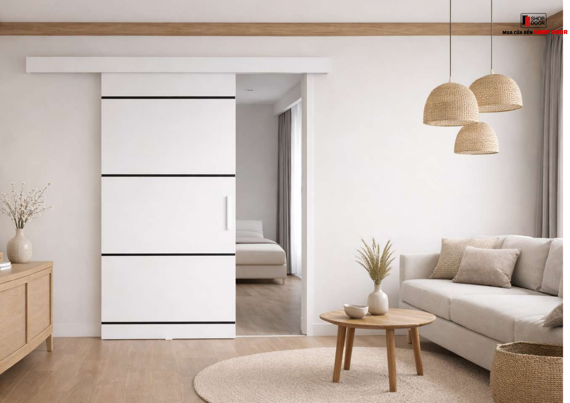 Lắp đặt cửa nhựa composite cách âm phòng ngủ tại Hóc Môn