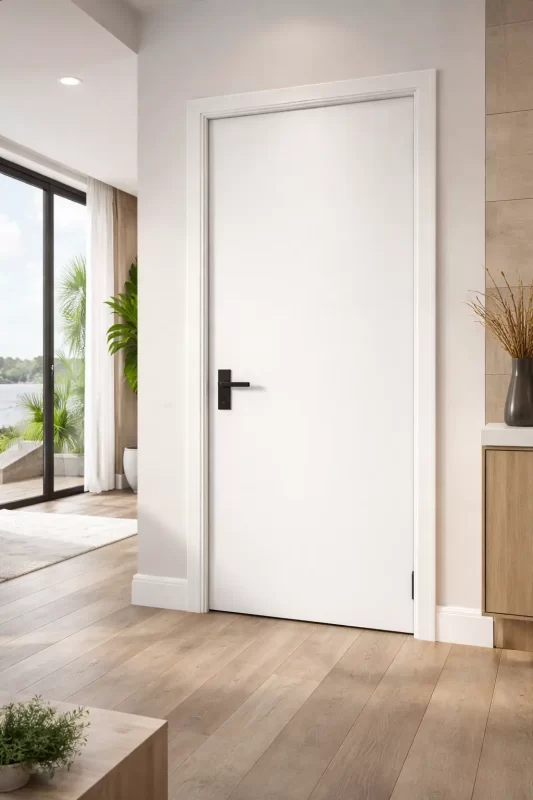 Mẫu cửa composite Quận Bình Thạnh TPHCM thiết kế hiện đại chống ẩm mốc cho nhà phố ven sông