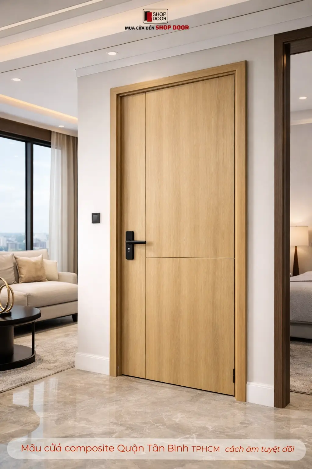 Mẫu cửa composite Quận Tân Bình TPHCM gần sân bay Tân Sơn Nhất cách âm tuyệt đối