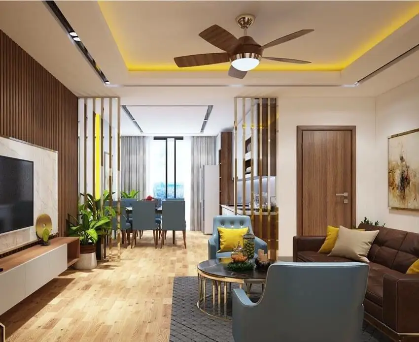 Mẫu cửa composite vân gỗ óc chó sang trọng phù hợp căn hộ cho thuê dài hạn