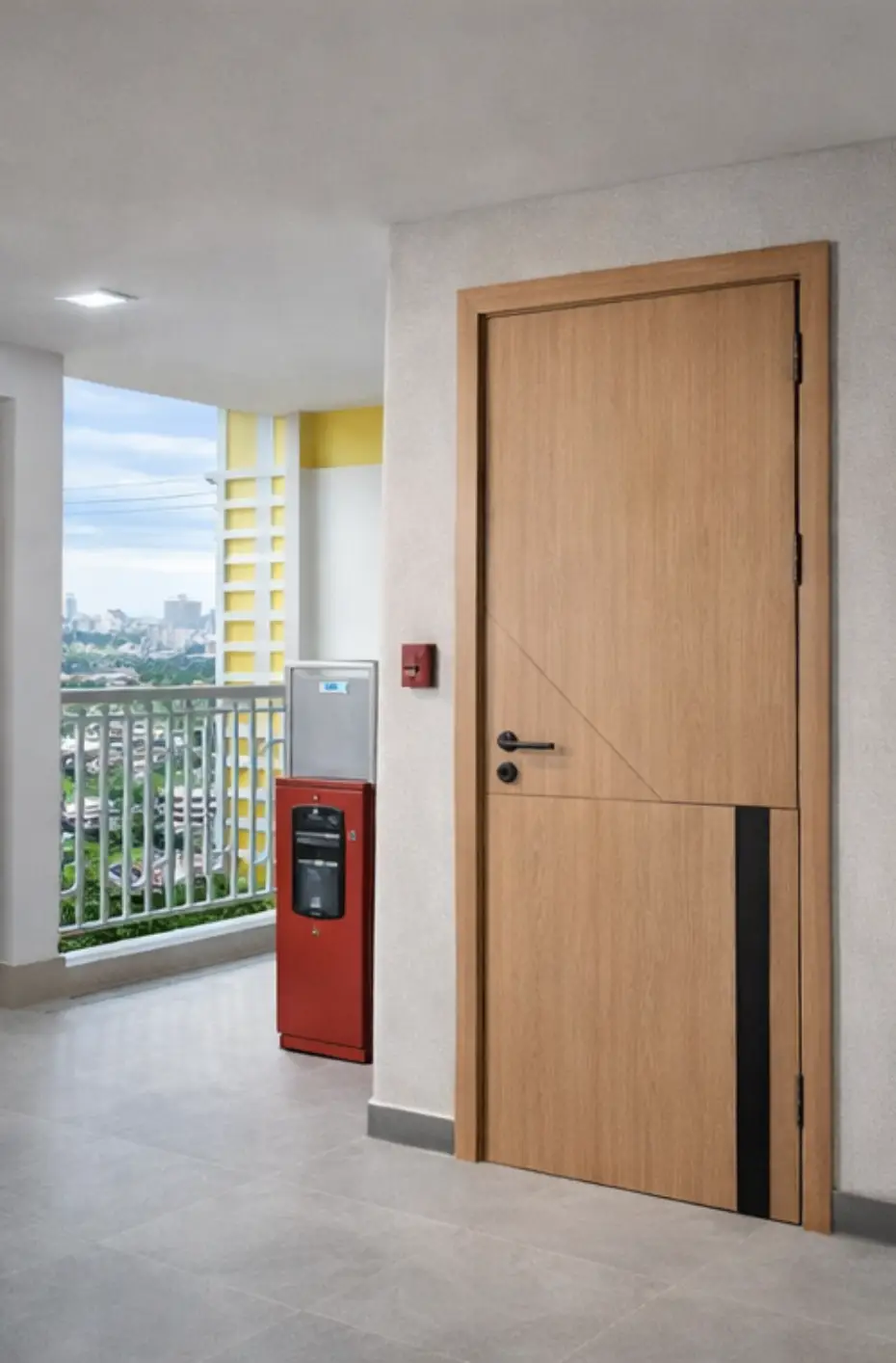 Mẫu cửa gỗ chống cháy đẹp lắp đặt tại chung cư và khách sạn Nha Trang