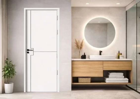 mẫu cửa chống cháy màu trắng