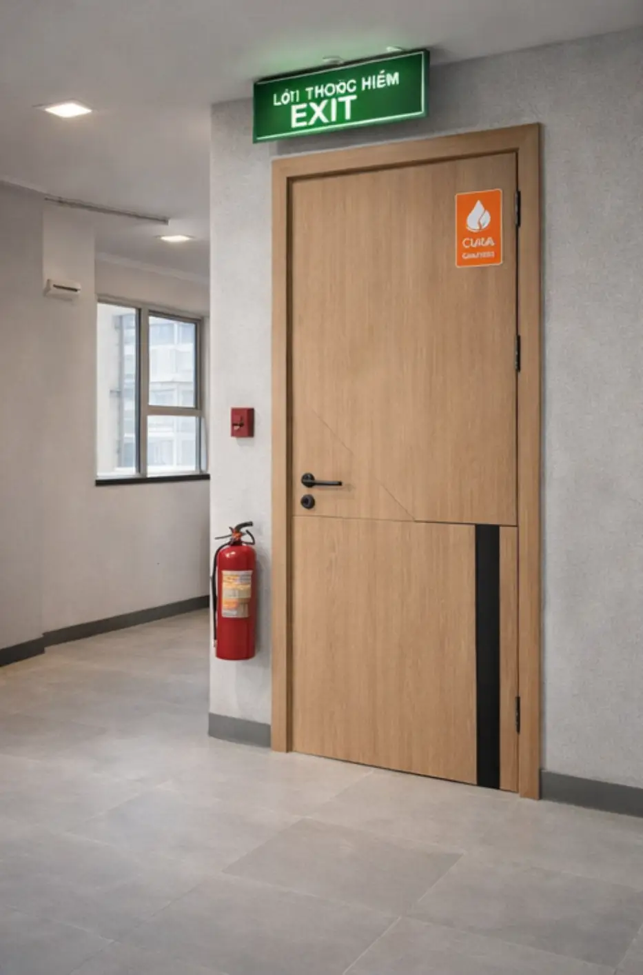 Mẫu cửa thép chống cháy đạt chuẩn EI60 kiểm định Bộ Công An