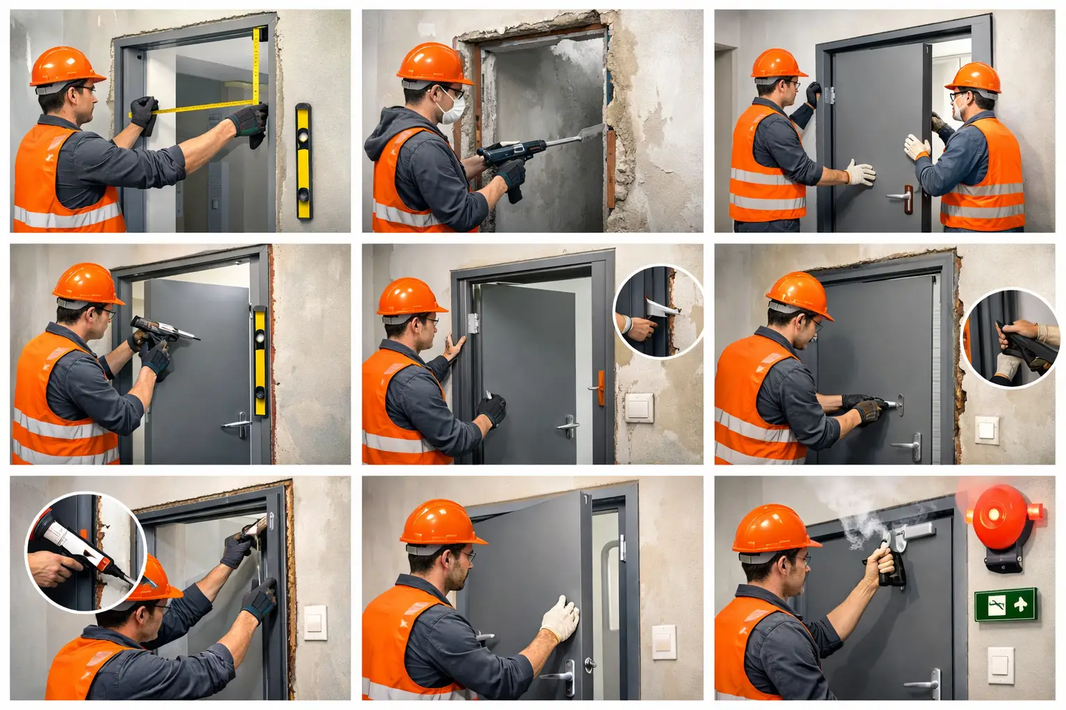 Quy trình lắp đặt cửa chống cháy chung cư đúng tiêu chuẩn kỹ thuật