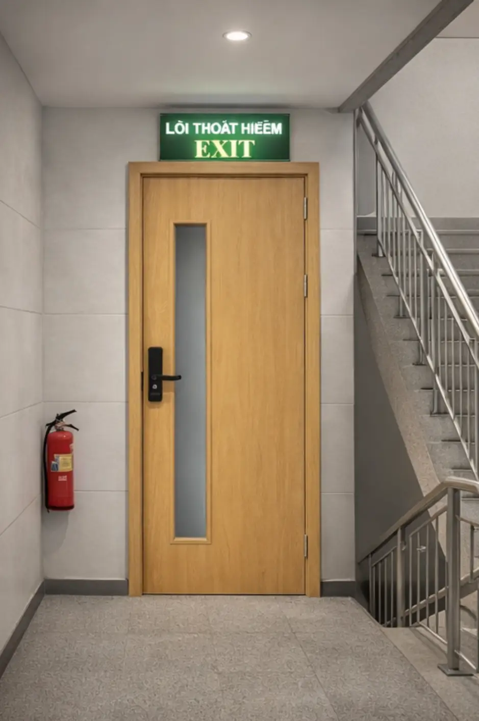 Thiết kế hành lang nhà ở xã hội tại Nha Trang cần lắp đặt cửa chống cháy đạt chuẩn