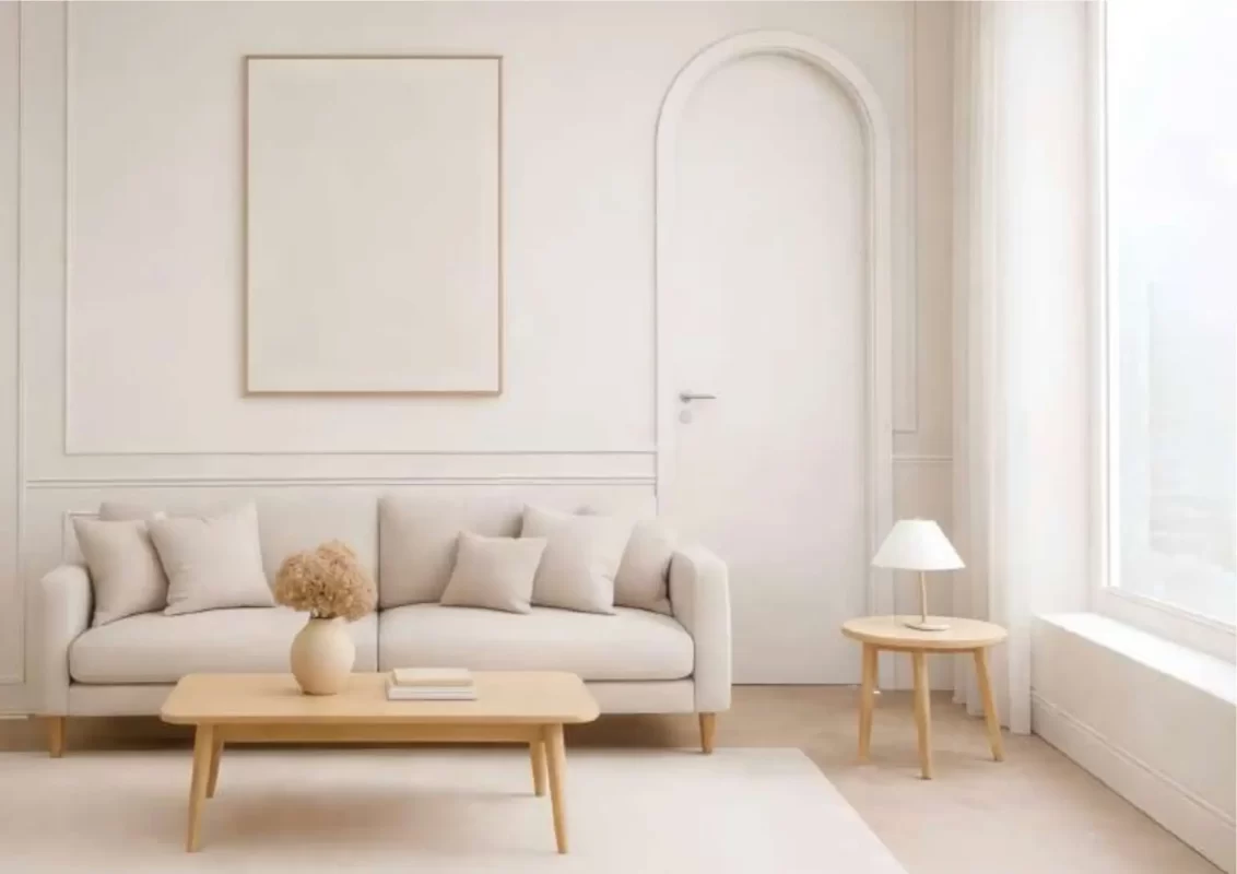 Thiết kế nội thất căn hộ studio hiện đại tại Nha Trang với giải pháp cửa composite tối ưu không gian