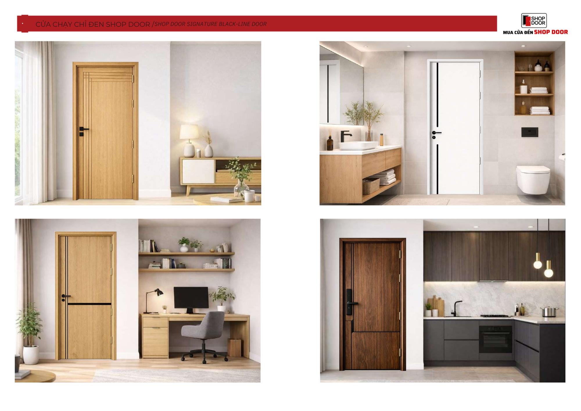 Bảng mã màu cửa nhựa composite giả gỗ ShopDoor mới nhất 2026