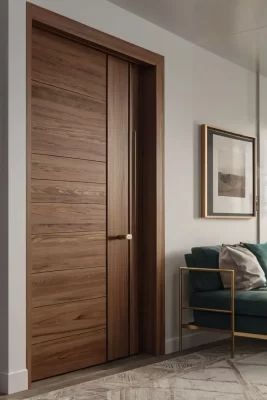 Cánh cửa gỗ nguyên khối trở thành chốt chặn an toàn cuối cùng cho tổ ấm gia đình. cửa gỗ chống cháy nha trang