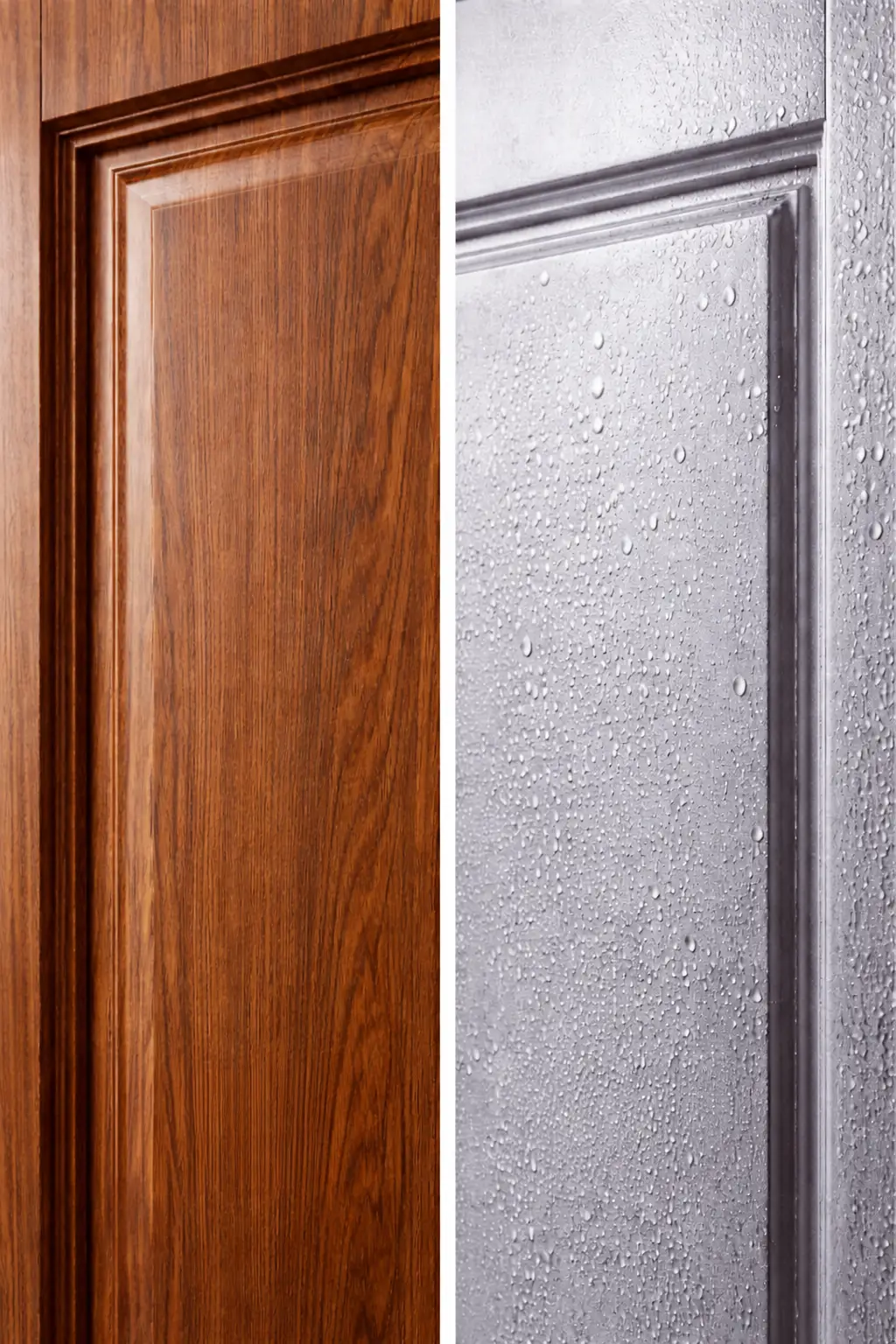 Cửa nhựa giả gỗ mang lại sự ấm cúng cho phòng ngủ nhà phố Vĩnh Hải