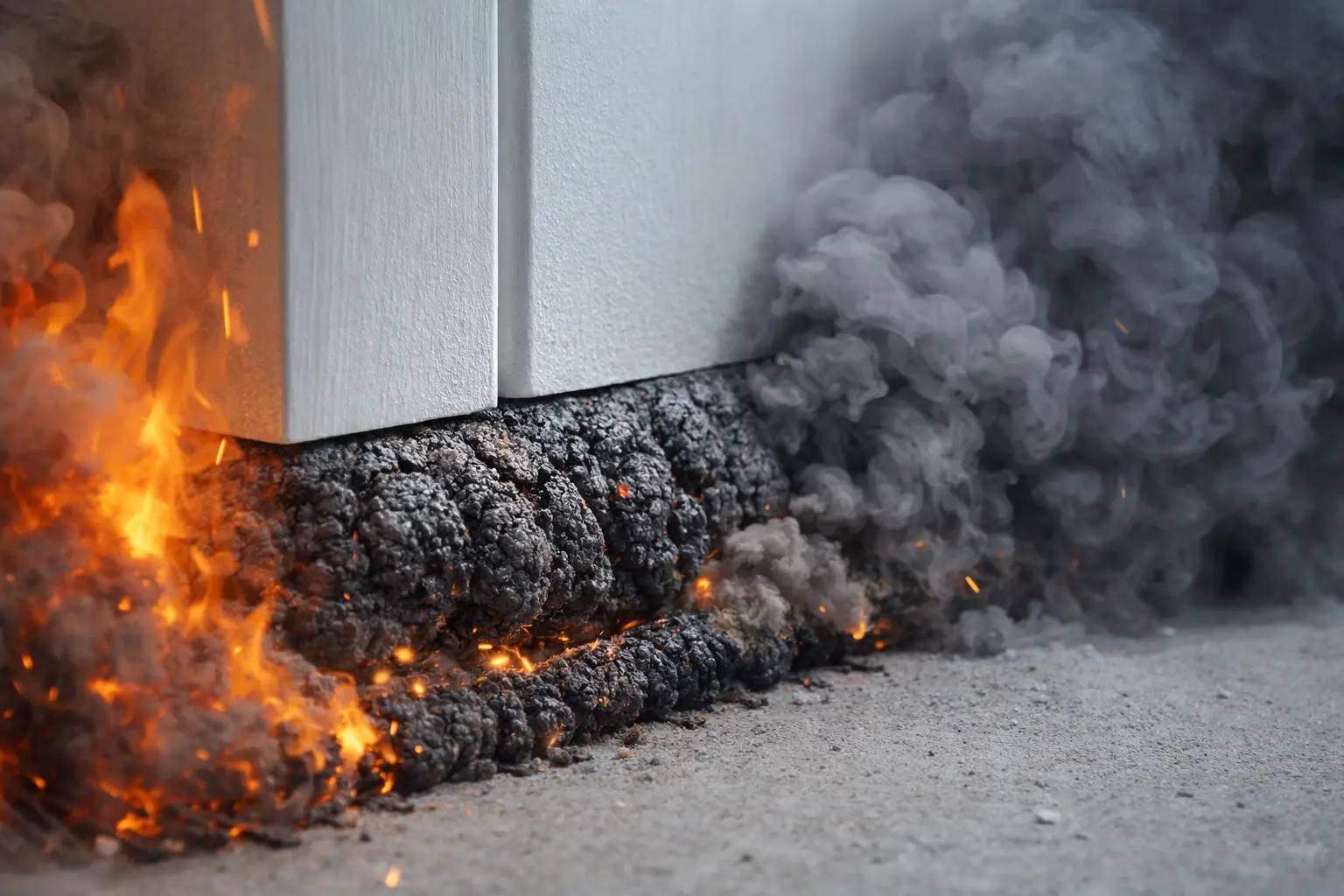 Lớp gioăng cao su đặc biệt tự động phình to dưới nhiệt độ cao để chặn đứng luồng khói độc