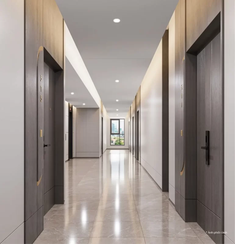 Mẫu cửa gỗ chống cháy EI60 sang trọng cho khách sạn tại Nha Trang.