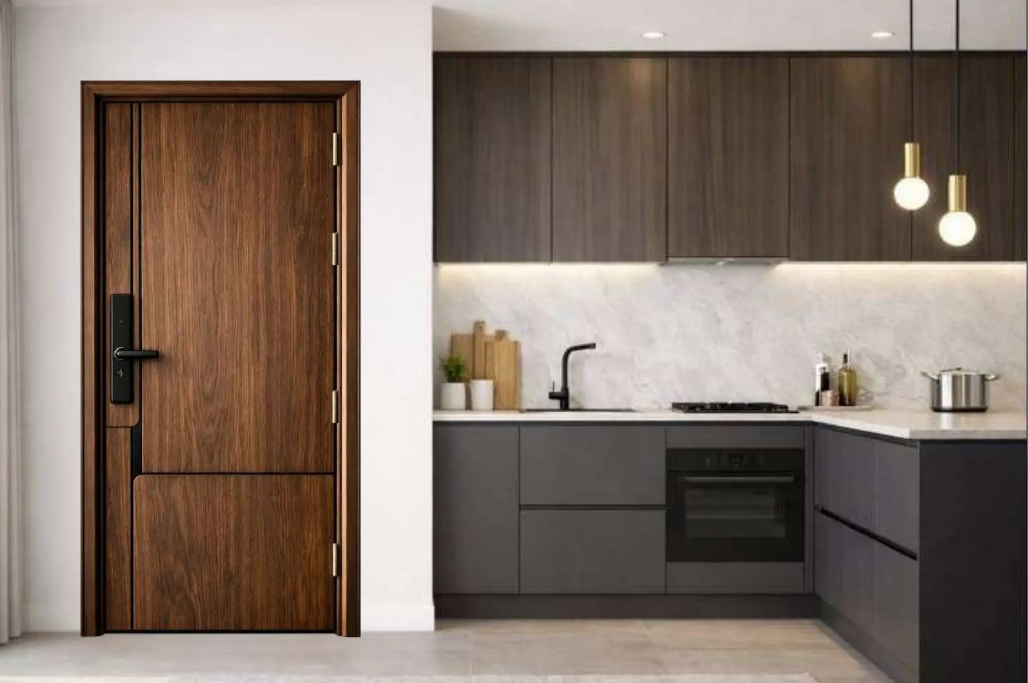 Thiết kế phủ vân gỗ thời thượng xua tan cảm giác nặng nề của các vật liệu chống hỏa hoạn công nghiệp