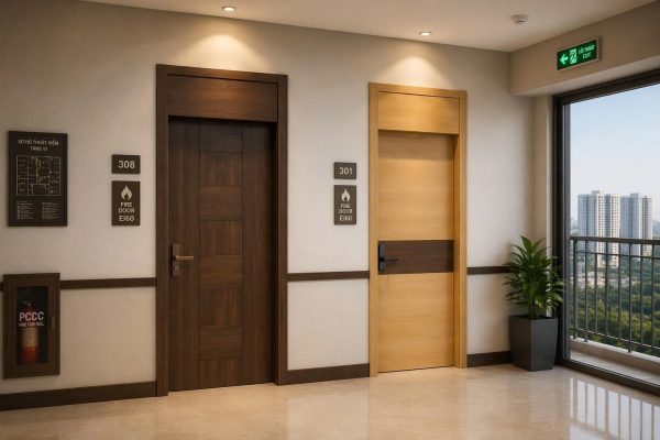 Cửa gỗ chống cháy khách sạn